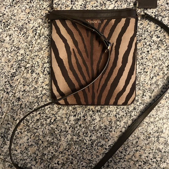 Coach Madison Animal Printed Zebra Crossbody Bag - Picture 3 of 4